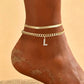 🌸 50% OFF NOW! ✨ Dainty Layered Gold Initial Anklets – Elegant design, lightweight & adjustable – Perfect for everyday charm & gifting 💛
