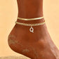🌸 50% OFF NOW! ✨ Dainty Layered Gold Initial Anklets – Elegant design, lightweight & adjustable – Perfect for everyday charm & gifting 💛