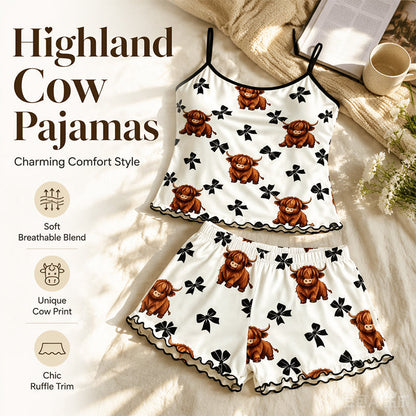 🌙 50% OFF NOW! 👗 Summer Spaghetti Strap Cami Sleepwear Set – Soft fabric, breathable & lightweight – Perfect for cool, comfortable nights 💤