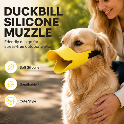 🐕 Save 50%! 🦆 Duck Bill Dog Muzzle – Silicone, soft & protective ✨