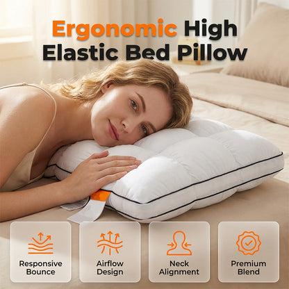 🛏️ 50% OFF! 🧸 Ultra-Soft Bed Pillow – High-elastic, supportive & comfortable ✨