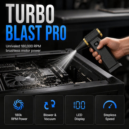 💨 50% OFF NOW! 🔧 Handheld Turbo Blower & Vacuum – 180K RPM, 8000mAh & 2-in-1 – Blast dust, inflate & clean with ease 🌀