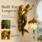 🧜‍♀️ 50% OFF NOW! 🏡 Antique Gold Coastal Mermaid Wall Light – Hand-painted, vintage sconce & weather-resistant – Perfect for indoor or covered outdoor spaces ✨