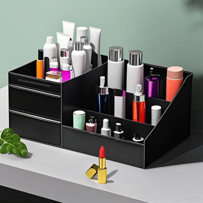 💄 50% OFF NOW! 🎁 Desktop Makeup Organizer with Drawers – Multi-tiered, space-saving & portable – Keeps your beauty essentials neat & accessible ✨