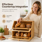 🍞 50% OFF NOW! 🎋 Bamboo Double-Layer Bread Storage Box – Eco-friendly, breathable & space-saving – Keeps bread fresh & organized on your counter ✨
