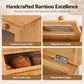 🍞 50% OFF NOW! 🎋 Bamboo Double-Layer Bread Storage Box – Eco-friendly, breathable & space-saving – Keeps bread fresh & organized on your counter ✨