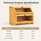 🍞 50% OFF NOW! 🎋 Bamboo Double-Layer Bread Storage Box – Eco-friendly, breathable & space-saving – Keeps bread fresh & organized on your counter ✨