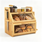 🍞 50% OFF NOW! 🎋 Bamboo Double-Layer Bread Storage Box – Eco-friendly, breathable & space-saving – Keeps bread fresh & organized on your counter ✨