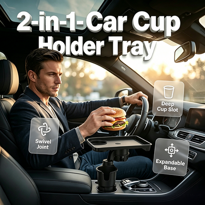 🚗 50% OFF NOW! 🧃 Car Cup Holder Expander with Tray – Fits large cups, sturdy & space-saving – Keeps drinks & snacks within easy reach ✨