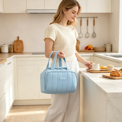 🧊 50% OFF NOW! 🥪 Quilted Insulated Water-Resistant Lunch Bag – Thermal insulation, water-resistant & spacious – Keeps meals fresh for work, school & travel ✨