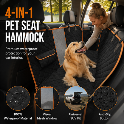 🚗 50% OFF NOW! 🐶 Dog Car Seat Cover for Back Seat – Waterproof, non-slip & durable – Protects seats from fur, dirt & scratches 🛡️