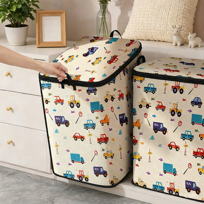 🧺 50% OFF NOW! 🎉 Large Foldable Canvas Storage Organizer – Durable, zippered lid & reinforced handles – Perfect for home, closet & travel ✨