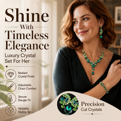 💎 50% OFF NOW! ✨ Sparkling Rhinestone Necklace & Earrings Set – Dazzling crystals, elegant matching & lightweight – Perfect for weddings, parties & everyday glam 🌟