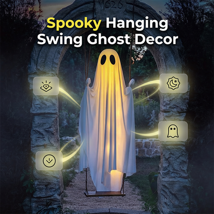 👻 50% OFF NOW! 🎃 Halloween Hanging Swing Ghost – Spooky design, lightweight & easy to hang – Perfect for porch, garden & haunted house decor 🌙