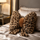 🐆 50% OFF NOW! 🎀 Leopard Print Bowknot Throw Pillow – Soft velvet, bold print & stylish knot – Perfect for sofas, beds & boho decor ✨