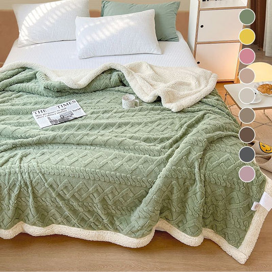 🛋️ 50% OFF NOW! ☁️ Thickened Imitation Cashmere Throw Blanket – Ultra-soft, warm & lightweight – Perfect for sofa, bed & cozy nights ✨