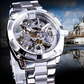 ⌚ Save 50%! 🔧 Skeleton Automatic Watch – Self‑winding & gold‑tone dress style ✨