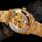 ⌚ Save 50%! 🔧 Skeleton Automatic Watch – Self‑winding & gold‑tone dress style ✨