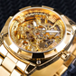 ⌚ Save 50%! 🔧 Skeleton Automatic Watch – Self‑winding & gold‑tone dress style ✨