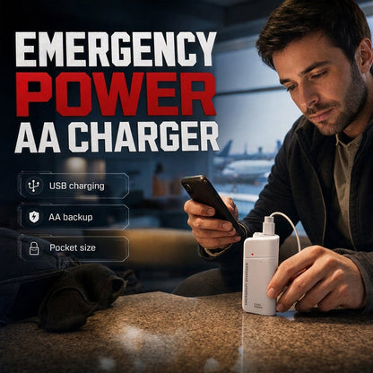 🔋 50% OFF! ⚡ AA Battery Phone Charger – No outlet needed, compact & travel-ready ✨