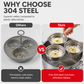 🏆 50% OFF NOW! 🥚 3-in-1 Stainless Steel Egg Poacher – 304 steel, non-stick & versatile – Poach, steam & bake for endless breakfasts ✨