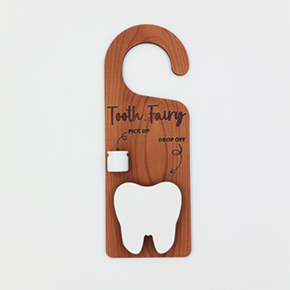 🧚 50% OFF NOW! 🚪 Wooden Tooth Fairy Door Hanger – Adorable design, sturdy wood & easy to hang – Magical touch for children's lost tooth moments ✨