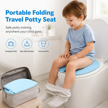 🚽 50% OFF NOW! 🧒 Foldable Travel Potty Training Seat – Compact, hygienic & easy to clean – Perfect for potty training on the go ✨