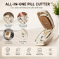💊 Save 50%! ✂️ Pill Cutter Splitter – Precise cut, travel-ready & safe blade ✨