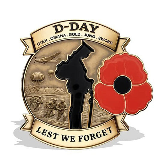 🎖️ 50% OFF! 🪖 D-Day 80th Anniversary Badge – WWII commemorative collectible & historic ✨