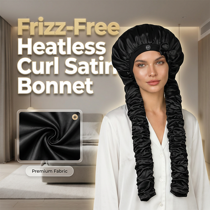 🌙 50% OFF! 🎀 Satin Bonnet – Heatless curls, frizz-free & silk-soft ✨