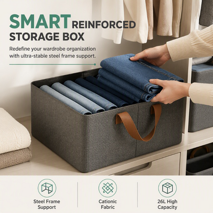 📦 50% OFF! 🧺 Foldable Storage Basket – With handles, sturdy & space-saving ✨