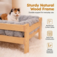 🛋️ 50% OFF! 🐾 Elevated Plush Pet Bed – Wooden frame, washable & sturdy ✨
