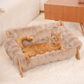 🛋️ 50% OFF! 🐾 Elevated Plush Pet Bed – Wooden frame, washable & sturdy ✨