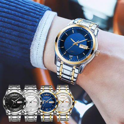 ⌚ Save 50%! 💧 Ultra-Thin Waterproof Quartz Watch – Dual calendar & sleek design ✨