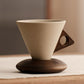 ☕ 50% RABATT! 🍂 Vintage Kaffeetasse – Holzgriff & Untertasse – Stilvoll & rustikal ✨