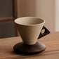 ☕ 50% RABATT! 🍂 Vintage Kaffeetasse – Holzgriff & Untertasse – Stilvoll & rustikal ✨