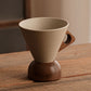 ☕ 50% RABATT! 🍂 Vintage Kaffeetasse – Holzgriff & Untertasse – Stilvoll & rustikal ✨