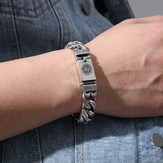 📿 Save 50%! ✨ Men's Retro Mantra Bracelet – Six-syllable design, stylish & meaningful ✨