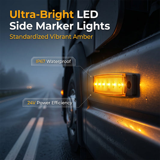 🚛 Save 50%! 💡 LED Side Marker Lights – 10-pack, bright & durable for trucks ✨
