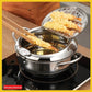 🍤 Save 50%! 🔥 Tempura Fryer Pot – 201 steel, thermometer & drain rack ✨