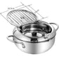🍤 Save 50%! 🔥 Tempura Fryer Pot – 201 steel, thermometer & drain rack ✨