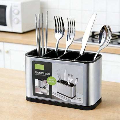 🍳 Save 50%! 🧰 Stainless Steel Utensil Holder – Space‑saving & sturdy ✨