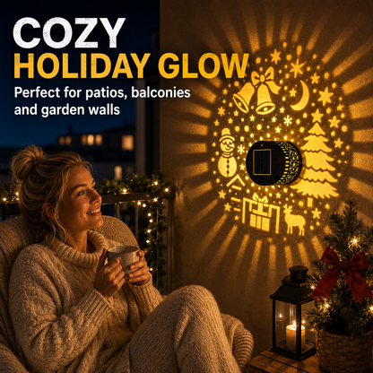 🎄 50% OFF! ❄️ Solar Wall Projection Light – IP65, auto on/off & festive patterns ✨