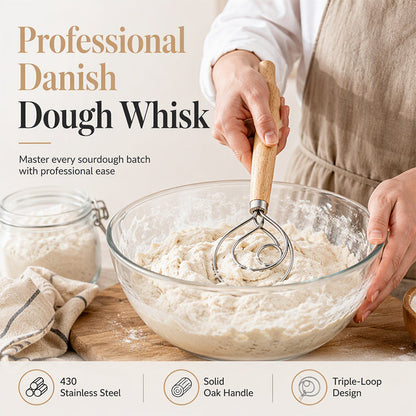 🥣 Save 50%! 🔪 Stainless Steel Dough Whisk – Durable, efficient & kitchen‑ready ✨