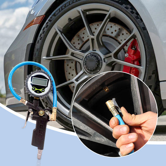 🚗 50% OFF! 📟 Digital Tire Pressure Gauge – With inflator & precise readings ✨