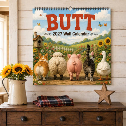 🐾 Save 50%! 🗓️ 2027 Funny Animal Butt Calendar – Humorous & wall‑ready ✨