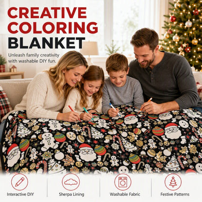 🎨 50% OFF! 🛋️ Family DIY Coloring Blanket – Creative fun & perfect gift ✨