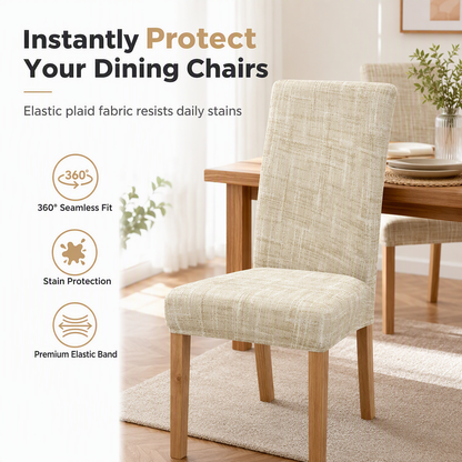 🪑 Save 50%! 🍷 Stretch Plaid Chair Cover – Easy fit & protective ✨