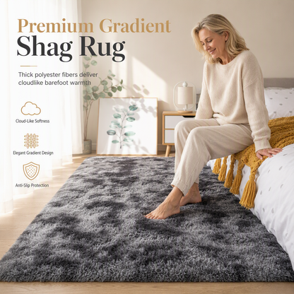 🛋️ Save 50%! 🧶 Plush Shaggy Area Rug – Tie‑dye gradient & ultra‑soft ✨