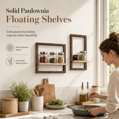 🏠 Save 50%! 🪵 Floating Wall Shelves – Mounted, sturdy & space‑saving ✨